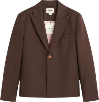 S&eacute;fr Blazer Seydou - Jackets - Mujer - Marr&oacute;n - L