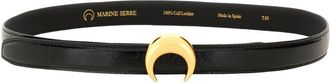 Marine Serre Moon Leather Crescent Buckle Belt