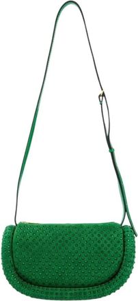 J.W.Anderson Tassen, Dames, Groen, ONE Size, Suède, Groene Suède Crossbody Schoudertas
