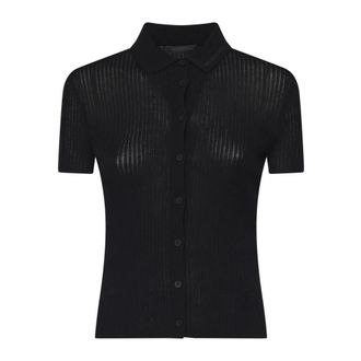 Balenciaga Polo Shirts, female, Black, Size: S Short Sleeve Shirt