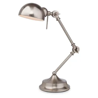 Netlighting Beau 1 Light Table Lamp Brushed Steel E14 in Grey