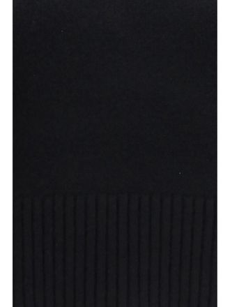 Alaia Cropped Cashmere Turtleneck Sweater - Black