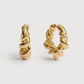 Monica Vinader Gold Ochre Large Hoop Earrings