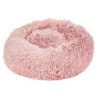 Beliani Cama Para Perro De Pelo Sint&eacute;tico Rosa 50 Cm Mascota Gato Suave Kulu