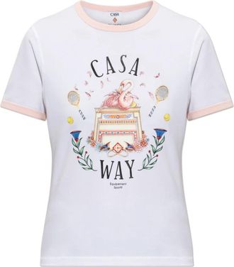 Casablanca Casaway Mountain T-Shirt - Dames - T-shirts - Wit - S - Katoen - Tops
