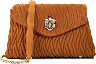 Dune London Womens Accessories Darling - Quilted Leather Cross Body Bag - Tan - One Size