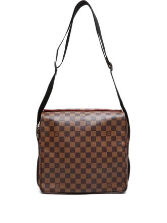 Louis Vuitton 2004 Naviglio Damier shoulder bag - unisex - PVC/Calf Leather - One Size - Brown