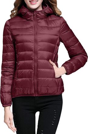 Generic Green Puffer Coat Women Stand Up Jacket Soft Comfort-WomenS Outdoor Down Jackets Winter Warm Zip Up Gym Jacket Women Ladies Puffer Coat With Hood Ladi