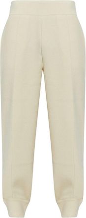 Lanvin Relaxed Tapered Trousers In Cream Wool-Blend