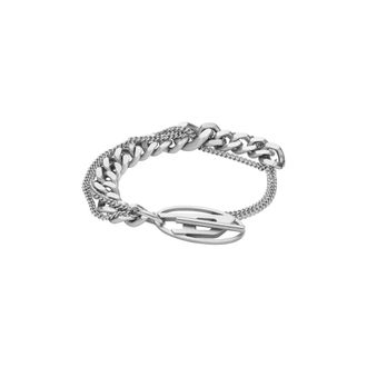 Diesel Pulsera Oval D Logo - Accessories - Mujer - Gris - ONE SIZE