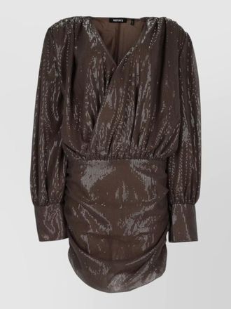 Rotate sequin mini dress v neckline