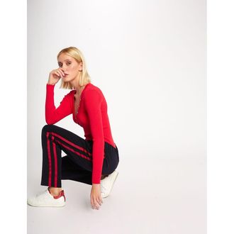 Morgan Trui met V-hals met goudkleurige knopen