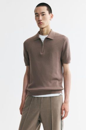 H&M Slim-fit Polo Shirt in Dark Taupe at Nordstrom, Size Xx-Large
