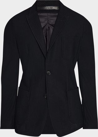 Giorgio Armani Mens Rice Stitch Sport Coat