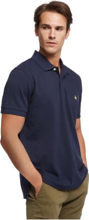 Brooks Brothers Slim-fit Short Sleeves Pique Polo Shirt - Heren - Polos - Blauw - M - Katoen - Tops