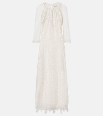 Isabel Marant Hayra cotton guipure lace maxi dress