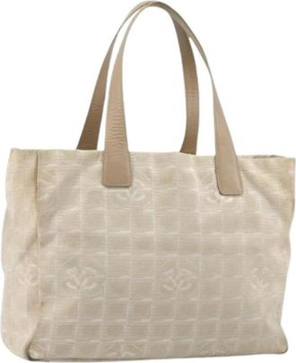 Chanel Pre-owned Bolso Tote de Nylon - Pre-owned - Mujer - Beige - ONE SIZE