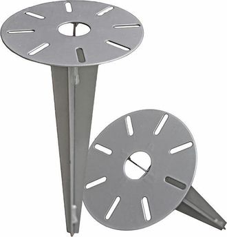 ETC Shop Picchetto per illuminazione da giardino Picchetto per lampade Picchetti 30 cm, acciaio verniciato a polvere, 8 fori di montaggio, d 15 cm, set di 2