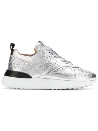 Tod's geperforeerde sneakers - Metallic
