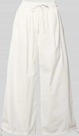 Max Mara Regular Fit Weite Hose aus reiner Baumwolle Modell BELLICO in Weiss, Gr&ouml;&szlig;e 46