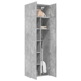 Berkfield Home Storage Cabinet Concrete Grey 70x42.5x225 cm Engineered Wood