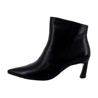 27 EDIT Leather Pointed Toe Booties Black J1765L1001 Womens