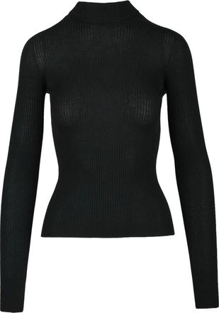 Sportmax Truien & Vesten, Dames, Zwart, M, Wol, Flavia Wol Top Onderlaag