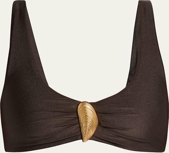 SIMKHAI Veyra Shell Bikini Top