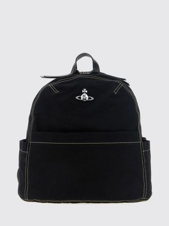 Vivienne Westwood George Monogram Cotton Backpack with Metal Orb Logo