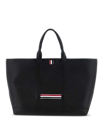 Thom Browne Leather Medium Tote Bag
