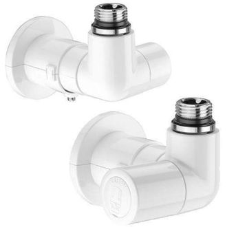 Caleffi Coppia di Valvole per termoarredi high style Caleffi 4003-4004 Destra - Bianco