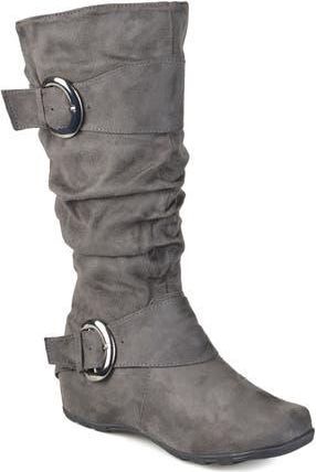 Journee Collection JOURNEE Jester Extra Wide Calf Side Buckle Tall Boot in Grey at Nordstrom Rack, Size 7.5 Ext Calf