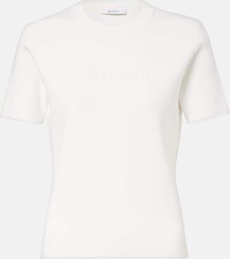 Max Mara T-shirt Adelio in crêpe con logo