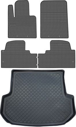 OEM Juego De Alfombrillas De Goma Para Coche Y Alfombrilla Para Maletero Para Kia Sorento Iii Suv (febrero De 2015-2020)