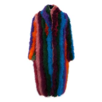 Moschino Synthetic Fur Coat - female - Moschino - Single-Breasted Coats - Multicolor - XS - Coats