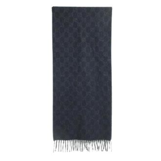 Gucci Pre-owned Scarves, female, Blue, Size: ONE SIZE Pre-owned 100 Percent Cashmere Scarf