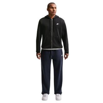 Nike Heren Sportswear Club Volledige Zip Hoodie (Zwart)