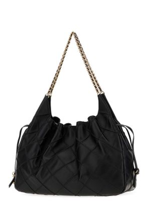Tory Burch Womens Tote Shoulder Black Nappa Leather