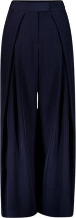 Gardeur Uliana Wijde Broek - Dames - Broeken - Blauw - Maat: L Viscose