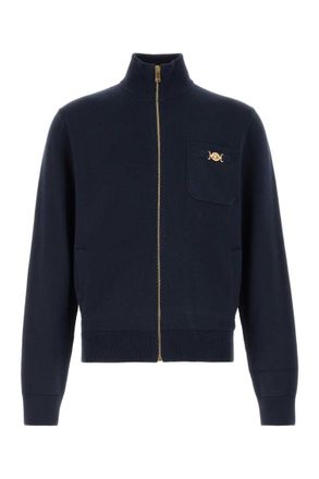 Versace Navy Blue Solid Sweatshirt