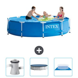 Intex Piscina Con Estructura Redonda - 305x76 Cm - 4-piezas Scb76