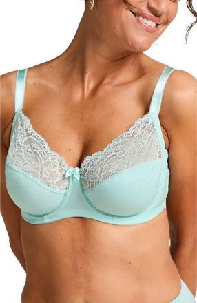 Hunkem&ouml;ller Sophie Non-Padded Underwired Bra in Eggshell Blue at Nordstrom, Size 40Ddd