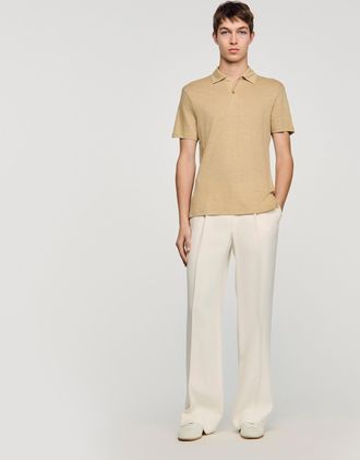 Sandro Linen polo shirt