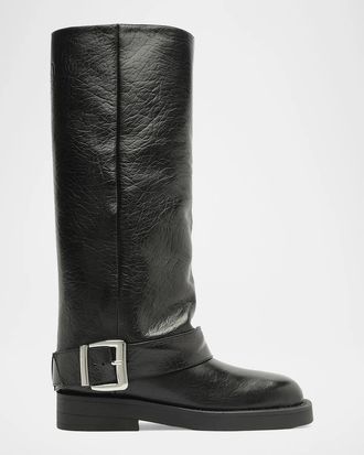 Schutz Patrice Up 40MM Leather Boots
