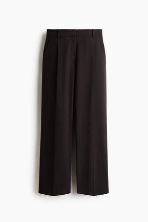 H&M Wide Trousers in Dark Brown at Nordstrom, Size 18