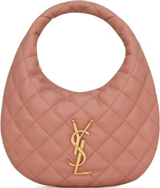 Saint Laurent Tassen, Dames, Roze, ONE Size, Leer, Icarino Quilted Handbag