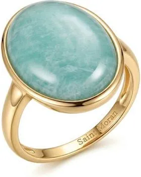 st. Moran Amazonite Statement Ring in Blue/gold at Nordstrom, Size 8
