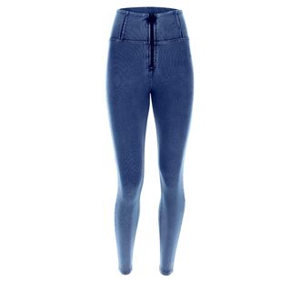 Freddy Leggings FREDDY Leggings WRUP4HC002ORG, Damen, Gr. XL, EURO, blau (light blau jeans, light blau seams), Obermaterial: 84% Baumwolle CO. 16% Elasthan E