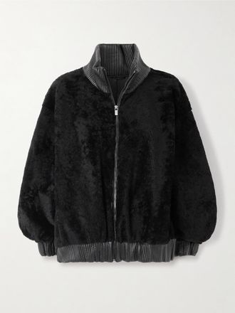 Magda Butrym Bomber In Shearling - Nero