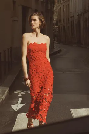 Saylor Philomena Cotton Cutwork Maxi Dress